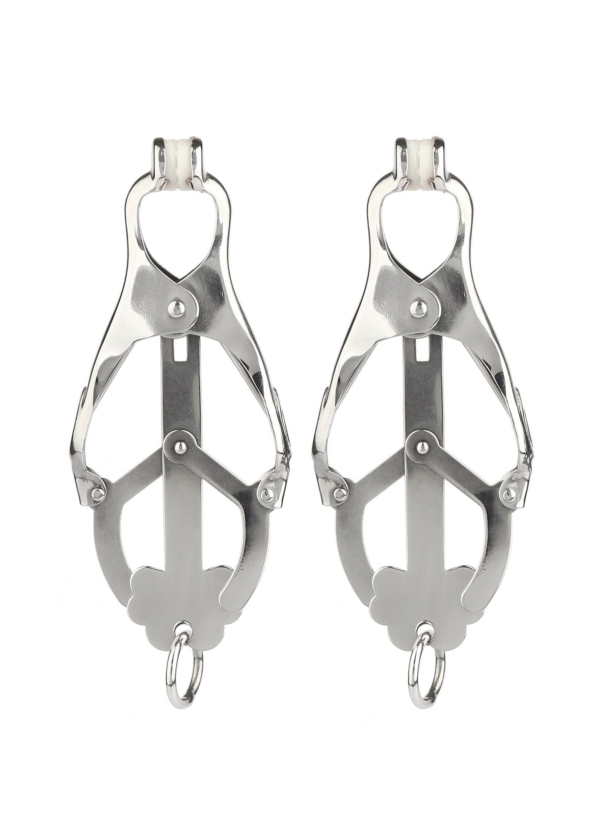 Squeezer Nipple Clamps W Ring SILVER - 3