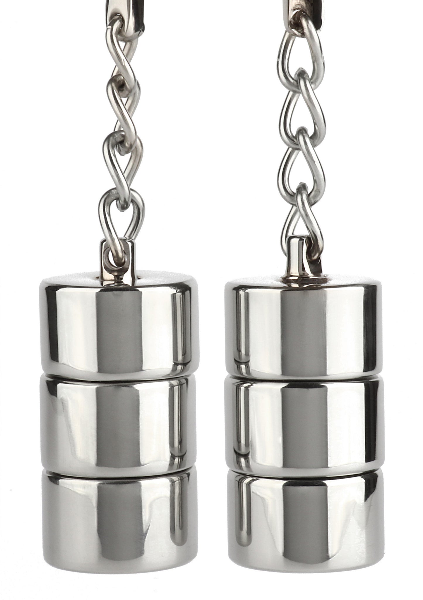 Mr. Steel Aligator Nipple Clamps Weights SILVER - 2