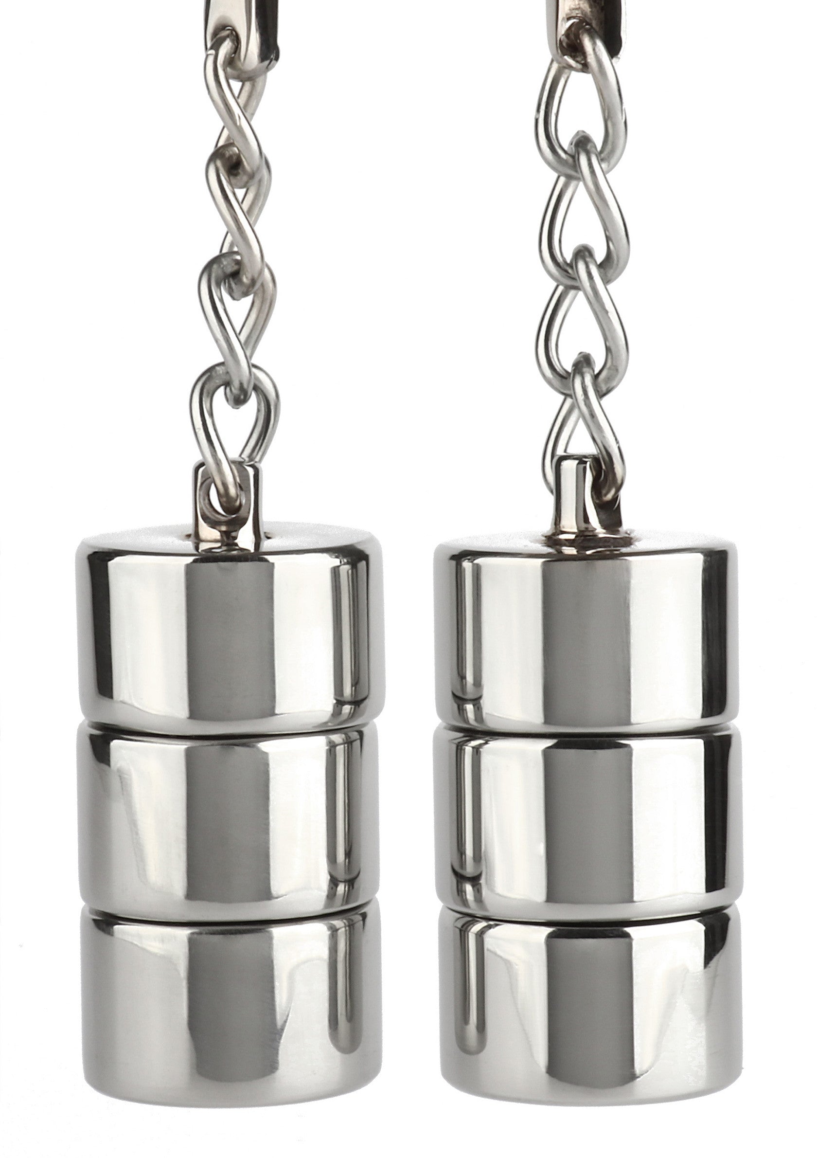 Mr. Steel Aligator Nipple Clamps Weights SILVER - 2