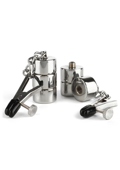 Mr. Steel Aligator Nipple Clamps Weights SILVER - 4