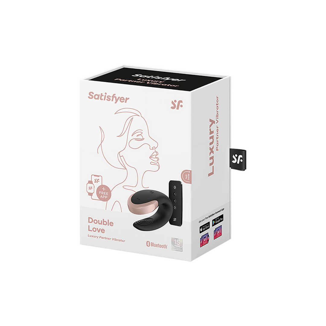 Double Love - Luxe Partner Vibrator - Zwart Schwarz - 4
