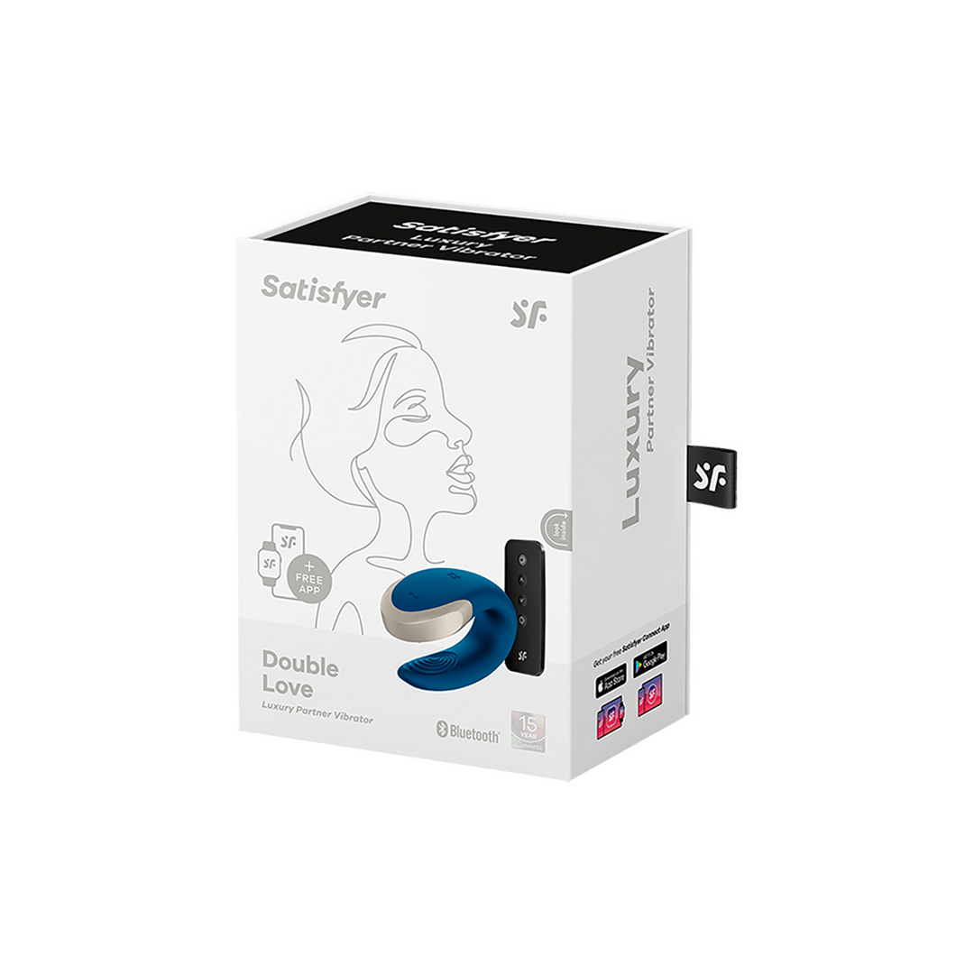 Double Love - Luxe Partner Vibrator - Blauw Schwarz - 2