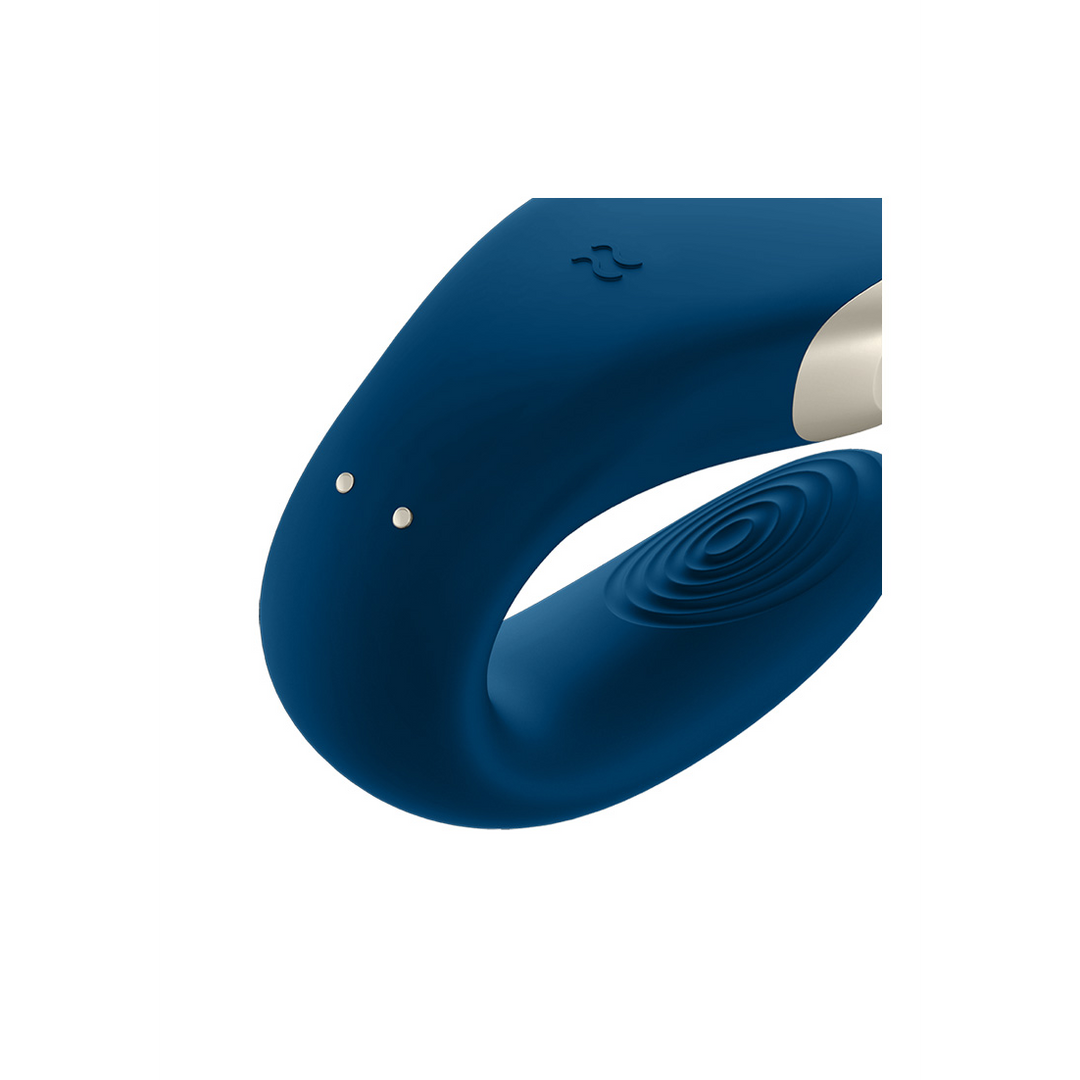 Double Love - Luxe Partner Vibrator - Blauw Schwarz - 4