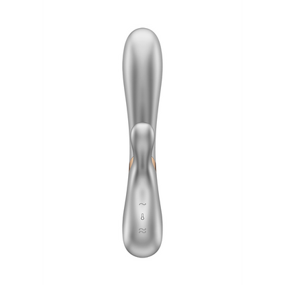 Hot Lover - Verwarmde Konijnen Vibrator - Champagne Silber - 0