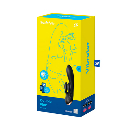 Dubbele Flex - Rabbit Vibrator - Zwart Schwarz - 0