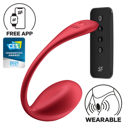 Shiny Petal Connect App - Draagbare Koppel Vibrator - Rood Rot - 0