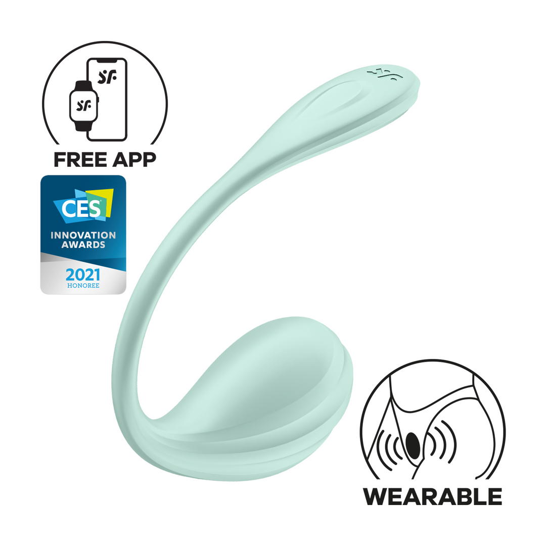 Smooth Petal Connect App - Draagbare Paar Vibrator - Mint Grün - 5