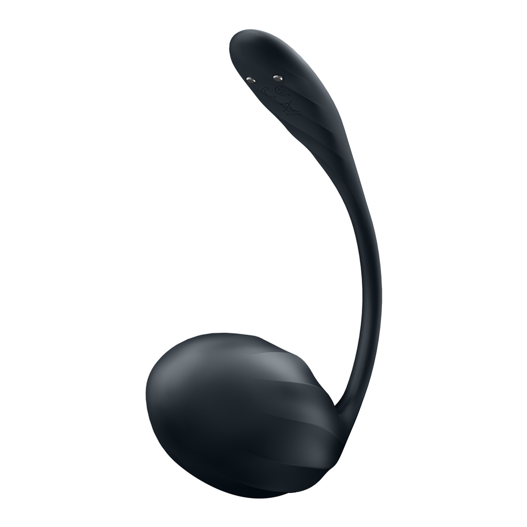 Ribbed Petal Connect App - Draagbare Koppel Vibrator - Zwart Schwarz - 0