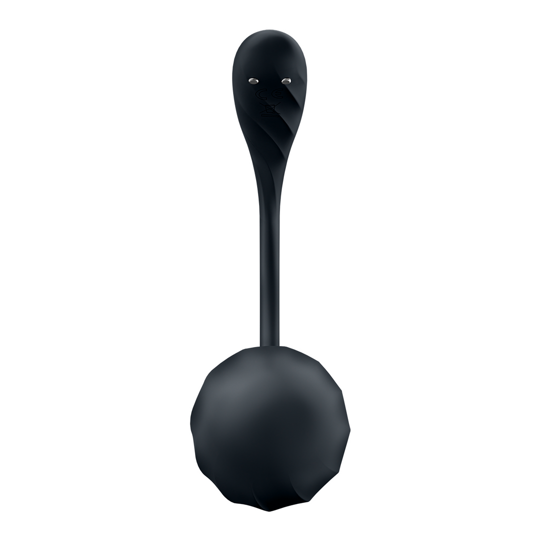 Ribbed Petal Connect App - Draagbare Koppel Vibrator - Zwart Schwarz - 6