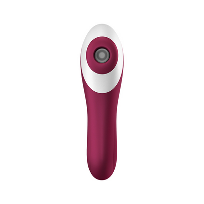 Dual Crush - Invoegbare Dubbele Luchtdruk Vibrator - Wijnrood Rot - 1