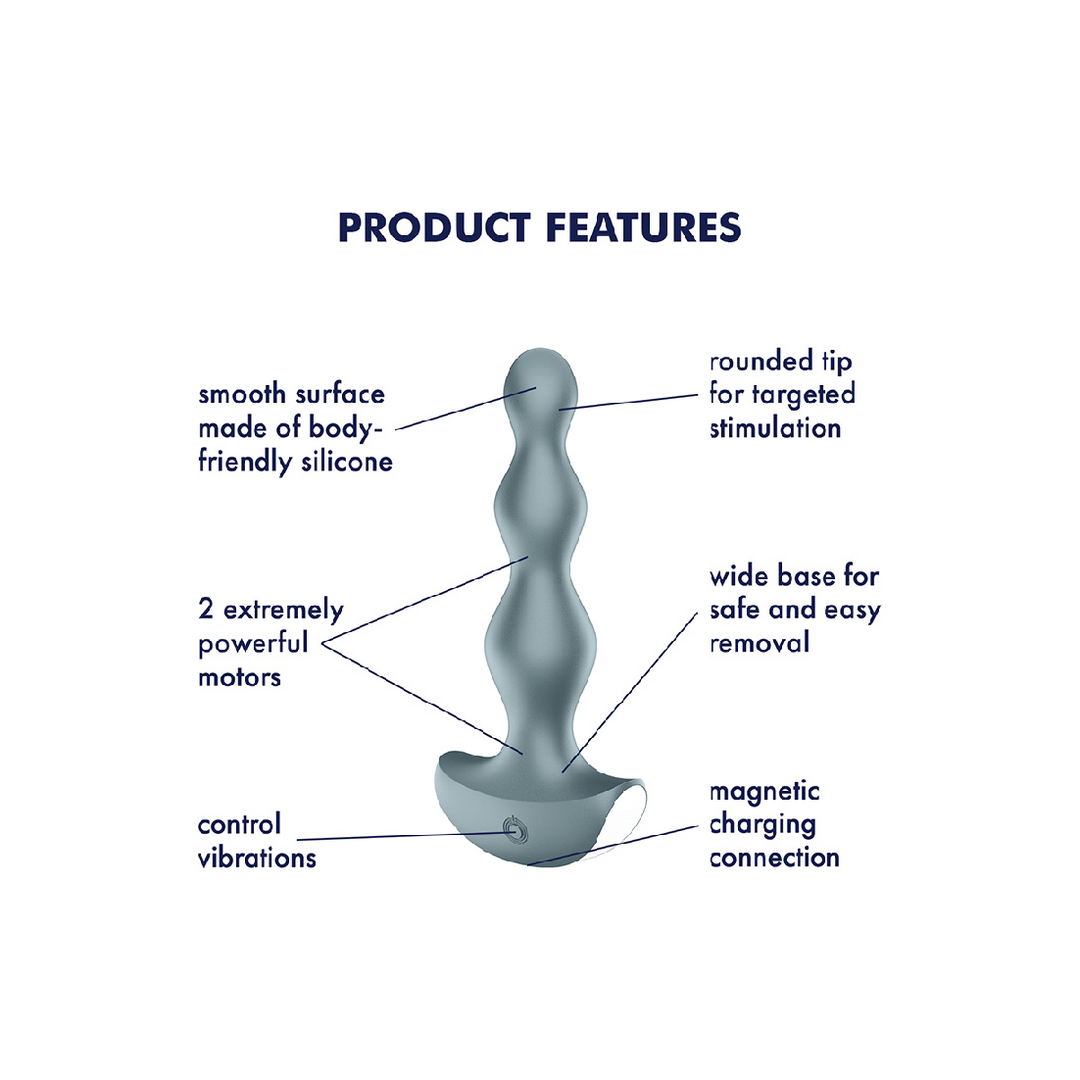 Lolli Plug 2 - Classic Vibrator - IJsblauw Grau - 2