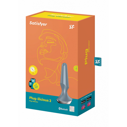 Plug-ilicious 2 - Vibrating Butt Plug - Ice Grau - 1