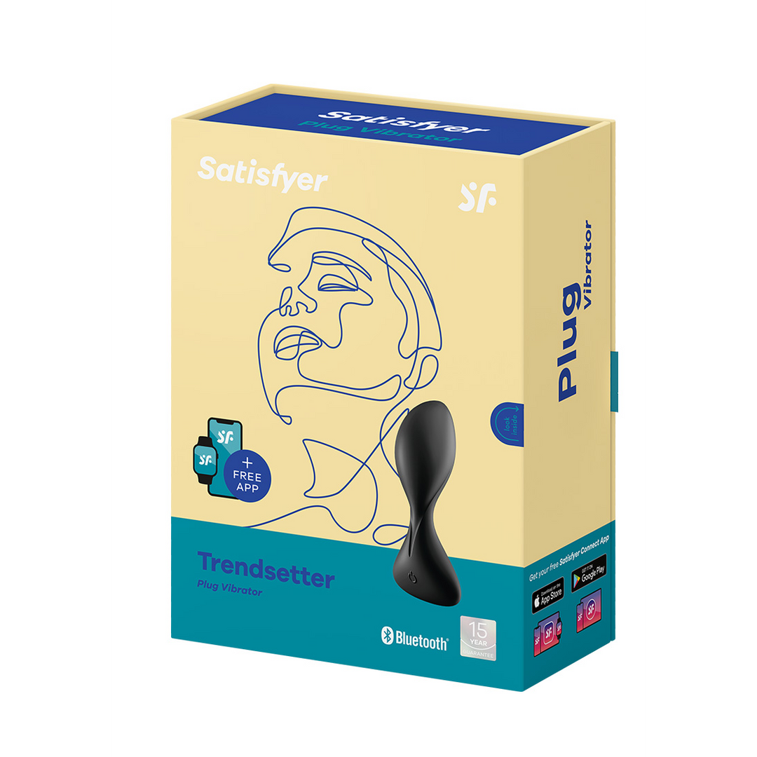 Trendsetter - Vibrerende Butt Plug - Zwart Schwarz - 1