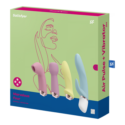 Marvelous Four - Vibrator met verschillende opzetstukken Multicolor - 2