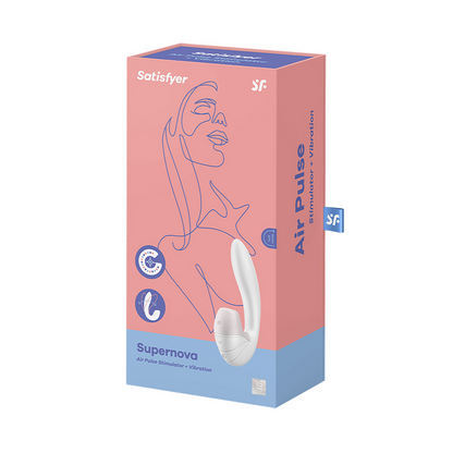 Supernova - Inbrengbare Dubbele Luchtpuls Vibrator - Wit Weiß - 0