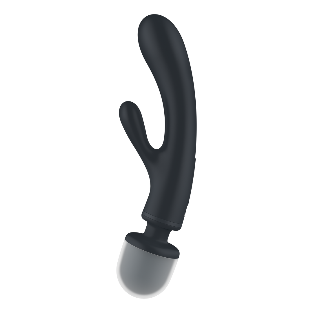 Triple Lover - Hybride Wand Vibrator - Grijs Grau - 0