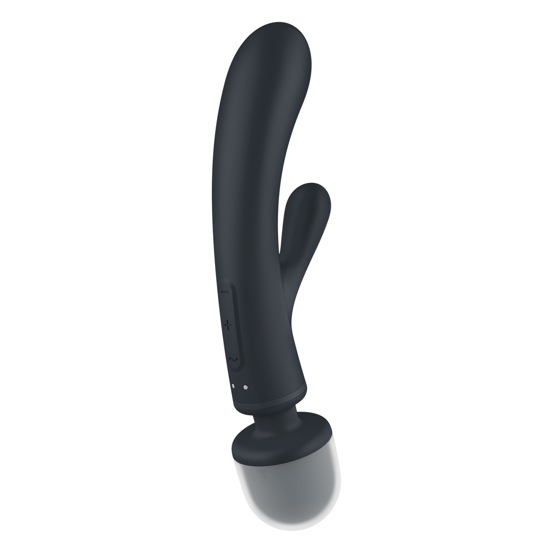 Triple Lover - Hybride Wand Vibrator - Grijs Grau - 4
