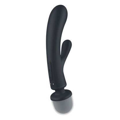 Triple Lover - Hybride Wand Vibrator - Grijs Grau - 4