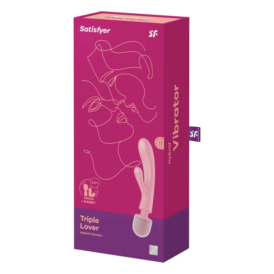 Triple Lover - Hybrid Wand Vibrator - Roze Pink - 1