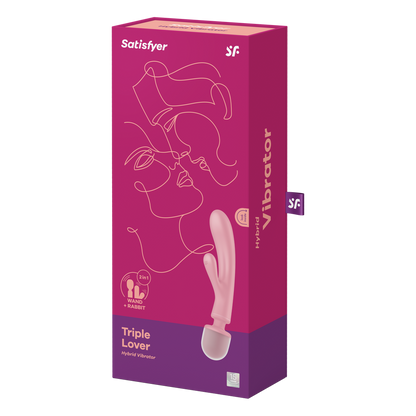 Triple Lover - Hybrid Wand Vibrator - Roze Pink - 2