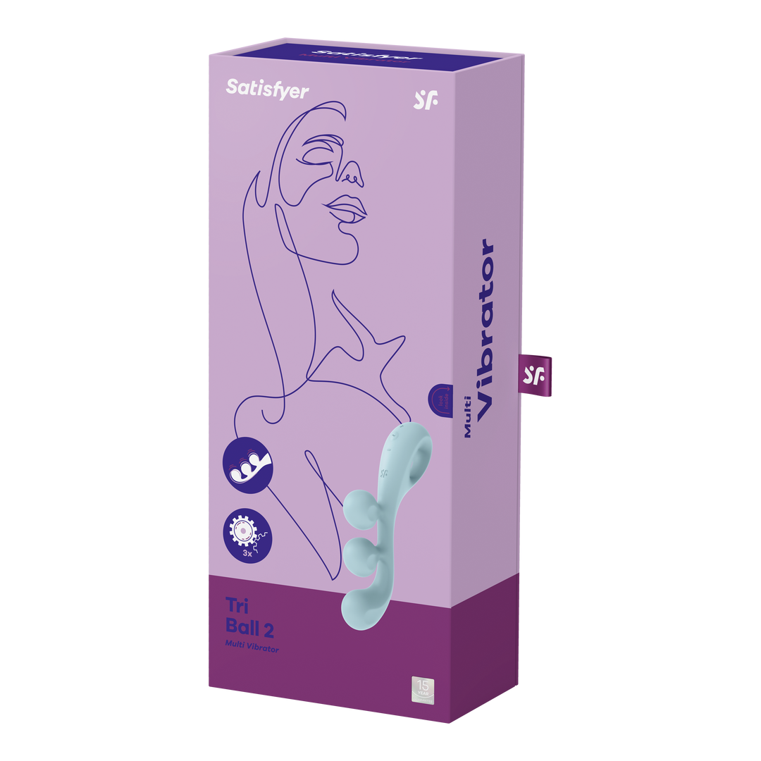 Tri Ball 2 - Multi Vibrator - Lichtblauw Blau - 2