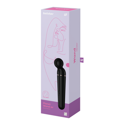 Planet Wand-er - Wand Vibrator - Zwart/Roze Goud Schwarz - 4