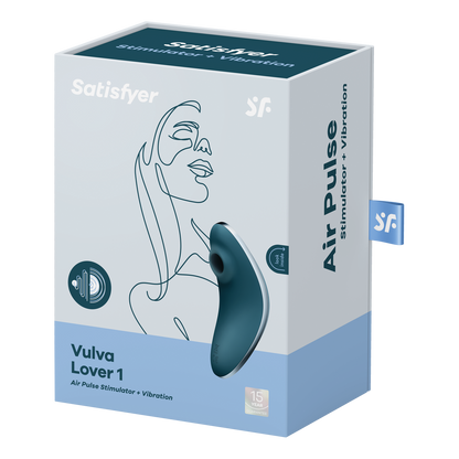 Vulva Lover 1 - Dubbele Luchtpulsvibrator - Blauw Blau - 1