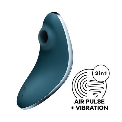 Vulva Lover 1 - Dubbele Luchtpulsvibrator - Blauw Blau - 4