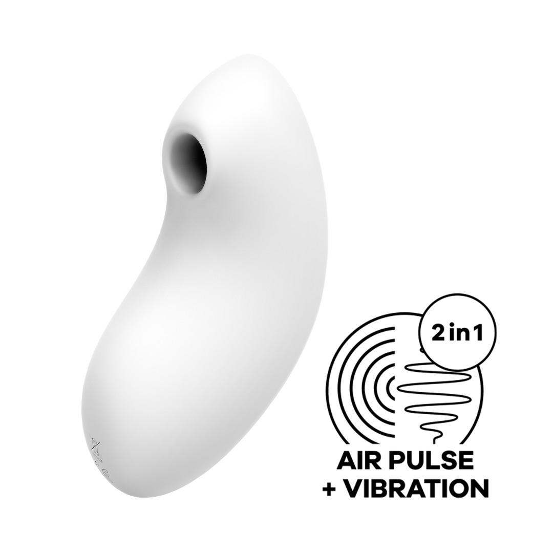 Vulva Lover 2 - Dubbele Luchtpulsvibrator - Wit Weiß - 3
