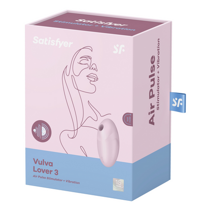 Vulva Lover 3 - Dubbele Luchtpulsvibrator - Roze Rot - 3