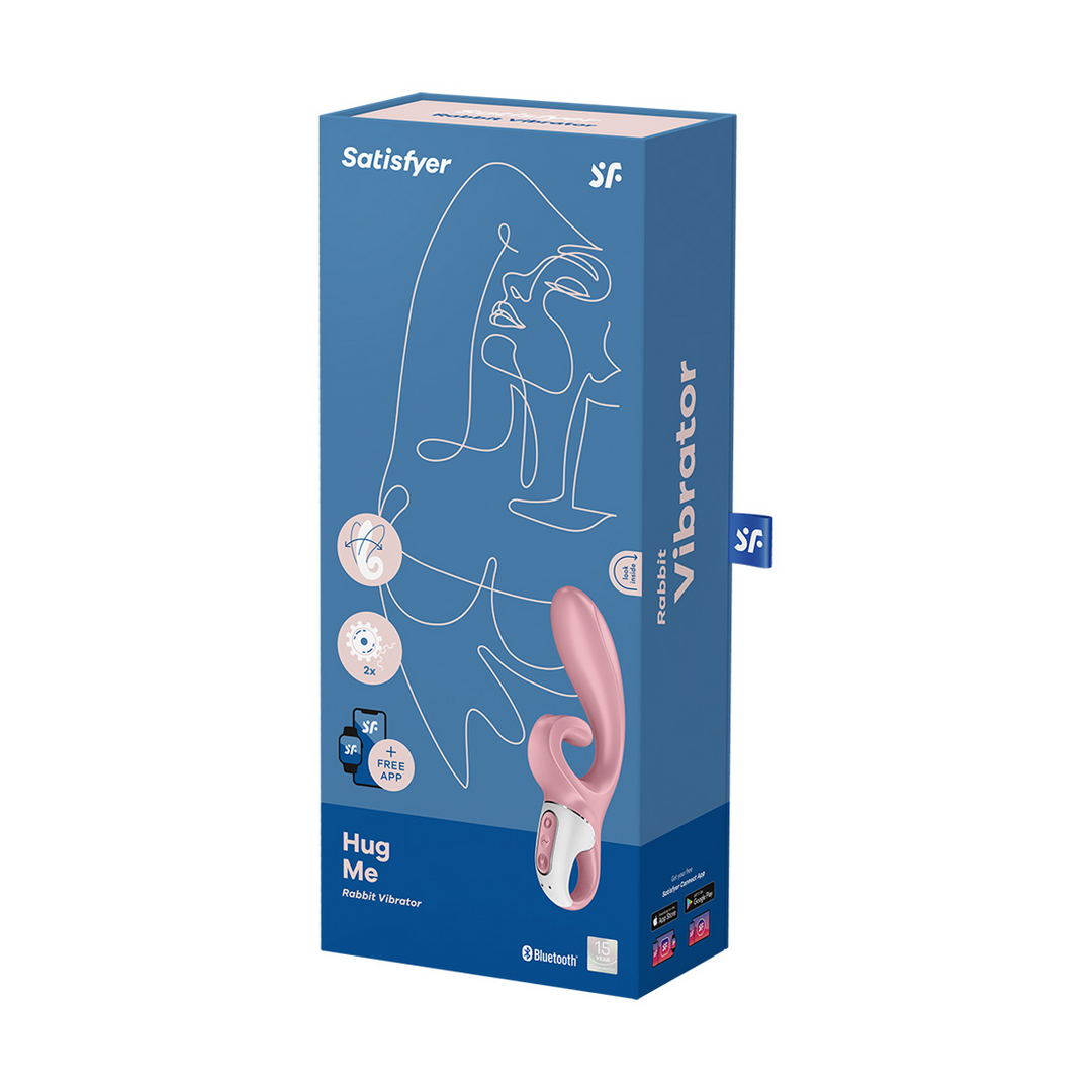 Hug Me - Rabbit Vibrator met Tongue Tip voor Clitoris Stimulatie - Roze Pink - 3