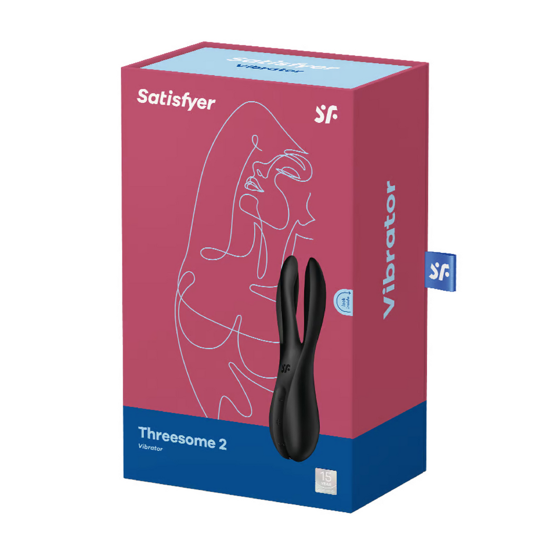 Threesome 2 - Vibrator - Zwart Schwarz - 0