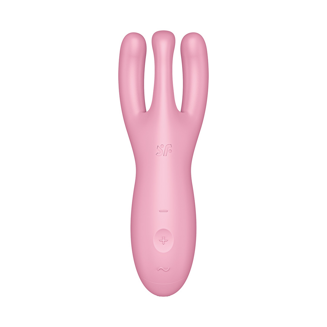 Threesome 4Plus - Lay-on Vibrator met App - Roze Pink - 0