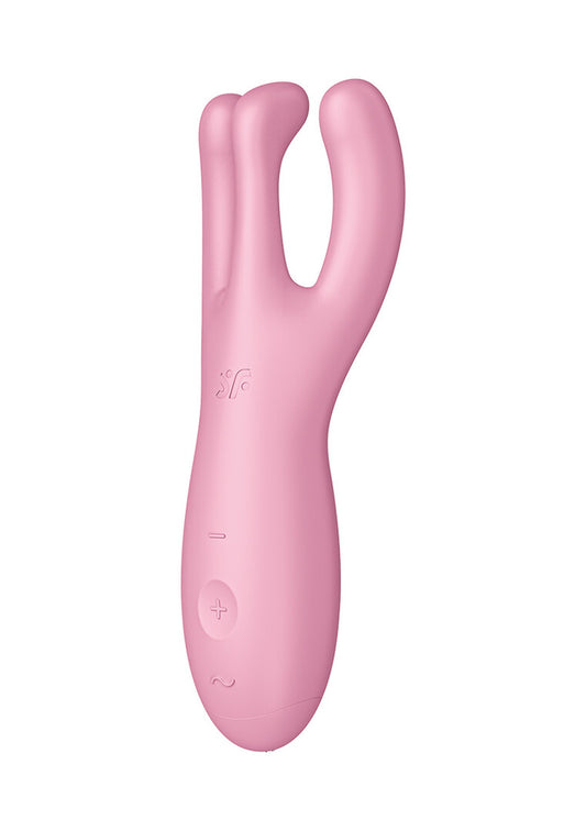Threesome 4Plus - Lay-on Vibrator with App - Pink