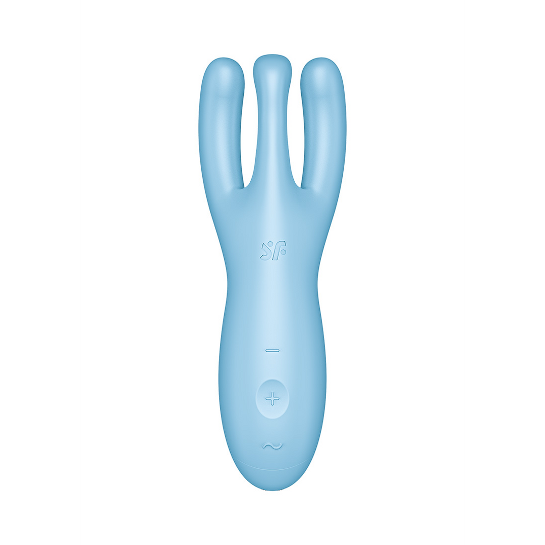 Threesome 4Plus - Lay-on Vibrator met App - Blauw Blau - 2