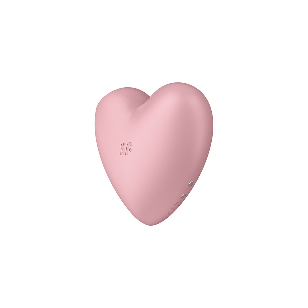Cutie Heart - Air Pulse Stimulator en Vibratie - Licht Rood Pink - 3