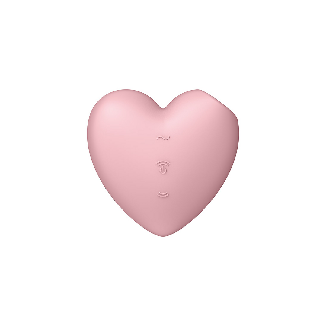 Cutie Heart - Air Pulse Stimulator en Vibratie - Licht Rood Pink - 0