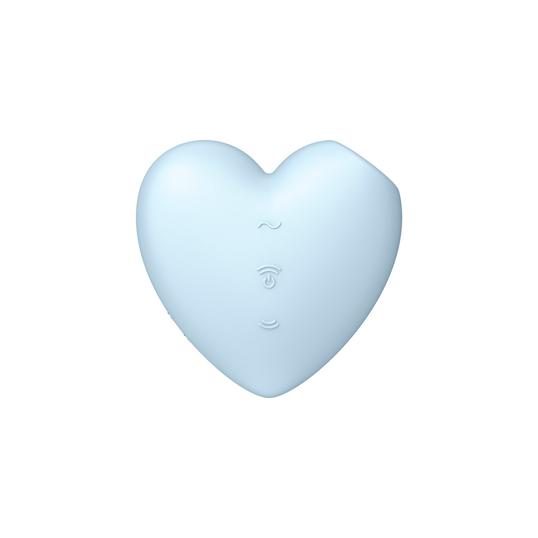 Cutie Heart - Air Pulse Stimulator en Vibratie - Blauw Blau - 4
