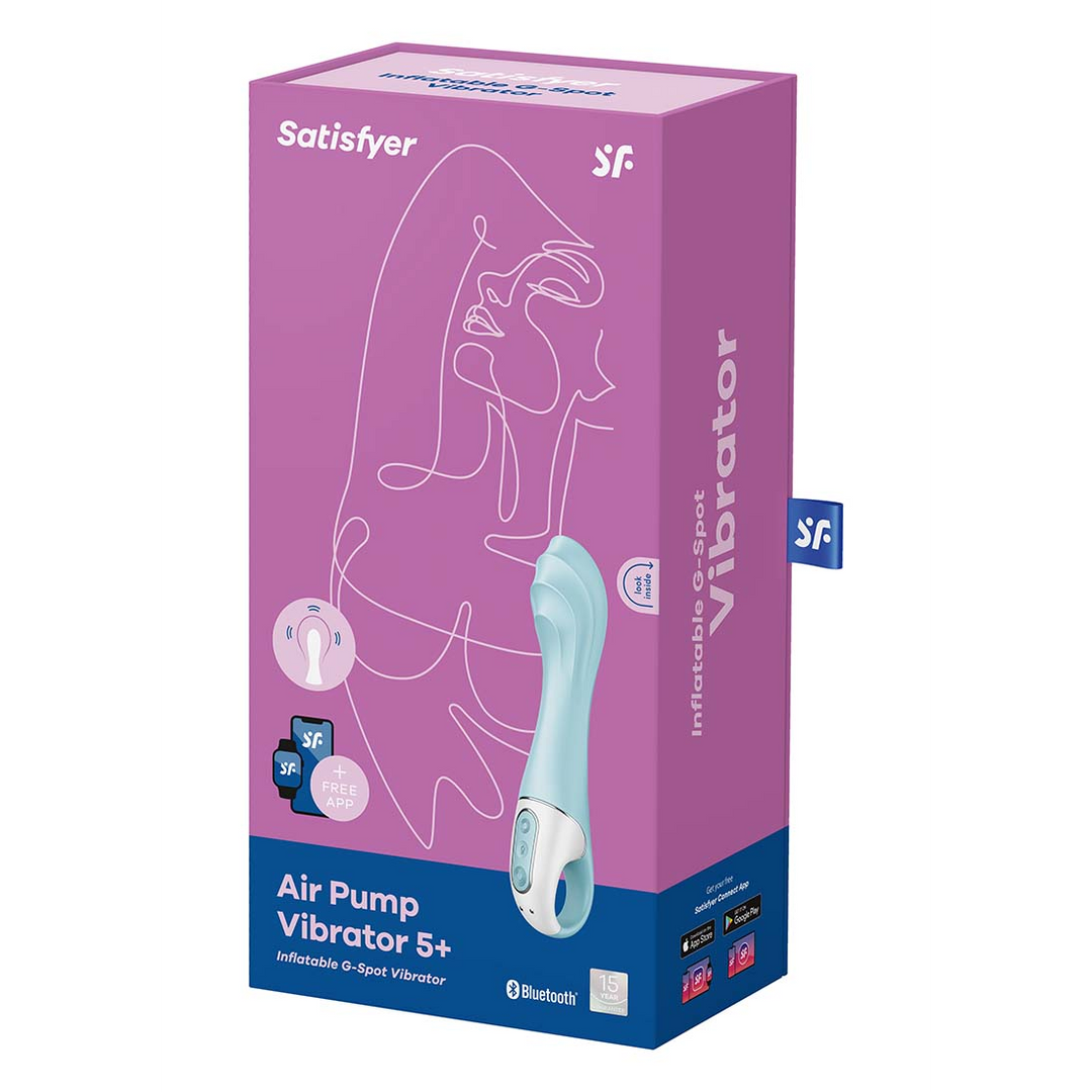 Luchtpomp Vibrator 5 - Opblaasbare Vibrator - Blauw Blau - 3