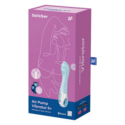 Luchtpomp Vibrator 5 - Opblaasbare Vibrator - Blauw Blau - 4