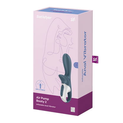 Luchtpomp Booty 2 - Opblaasbare Buttplug - Donkergrijs Grau - 2