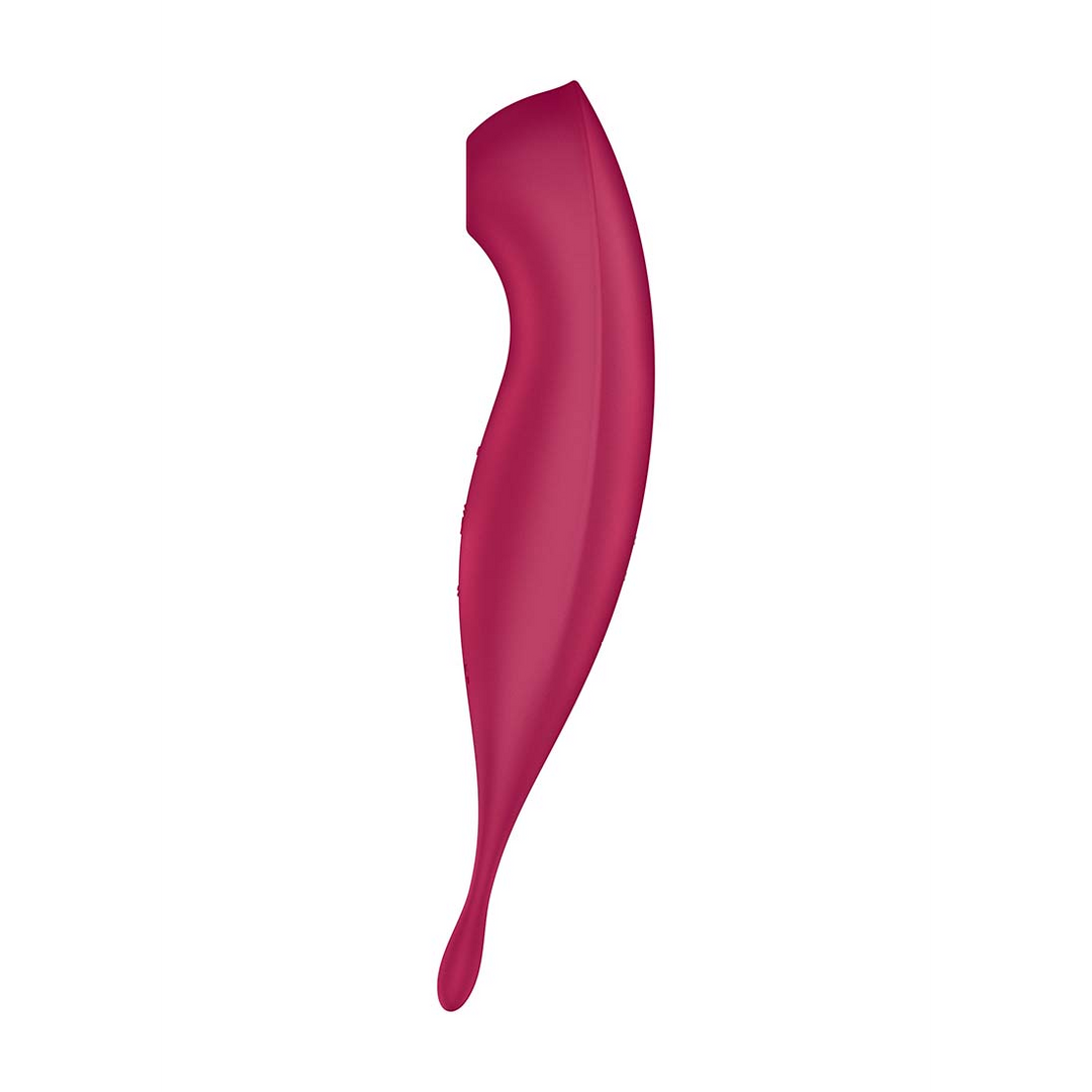 Twirling Pro - Tip Vibrator met App - Donkerrood Rot - 1