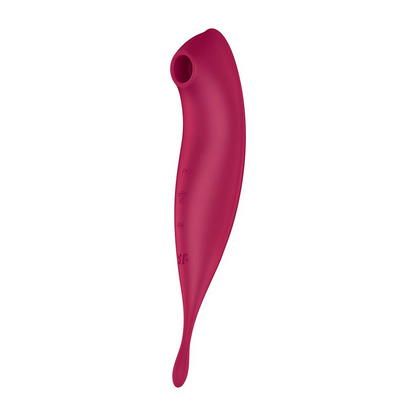 Twirling Pro - Tip Vibrator met App - Donkerrood Rot - 3