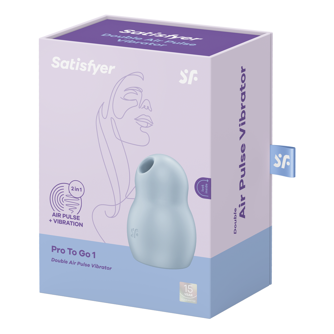 Pro to Go 1 - Double Air Pulse Vibrator - Azul Blau - 3