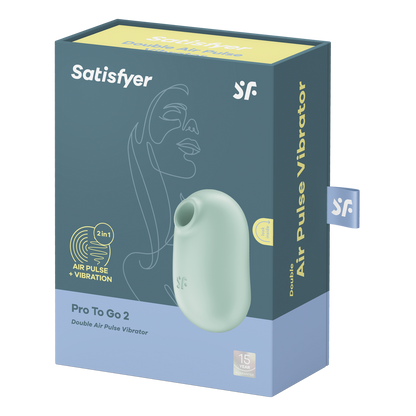 Pro to Go 2 - Double Air Pulse Vibrator - Mint Grün - 1