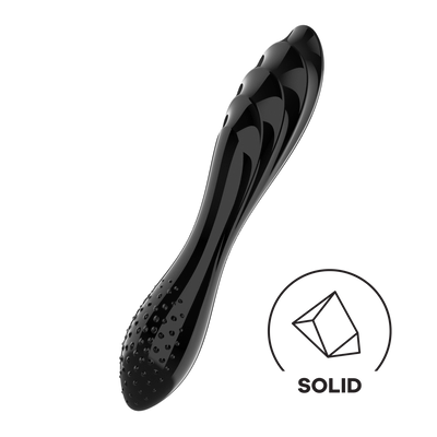 Dazzling Crystal 1 - Glazen Dildo - Zwart Blau - 3