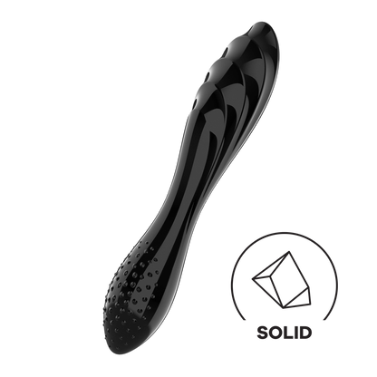 Dazzling Crystal 1 - Glazen Dildo - Zwart Blau - 4