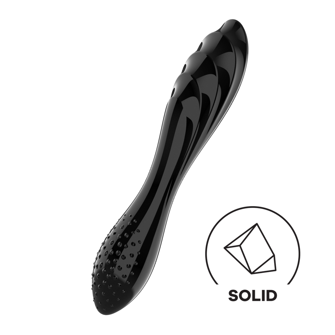 Dazzling Crystal 1 - Glazen Dildo - Zwart Blau - 1