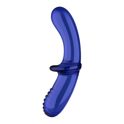Dubbele Crystal - Glazen Dildo - Lichtblauw Blau - 3
