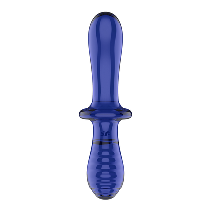 Dubbele Crystal - Glazen Dildo - Lichtblauw Blau - 4